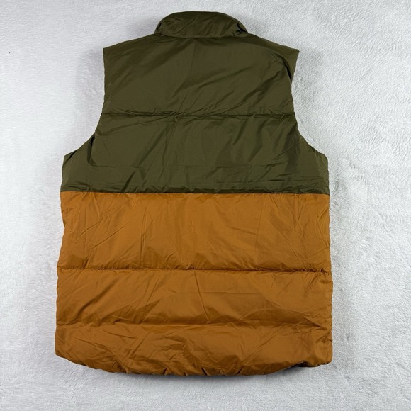 prAna Duck Down Timber Trail Vest Mens Medium Peat Colorblock Full Zip Puffer - Picture 6 of 9